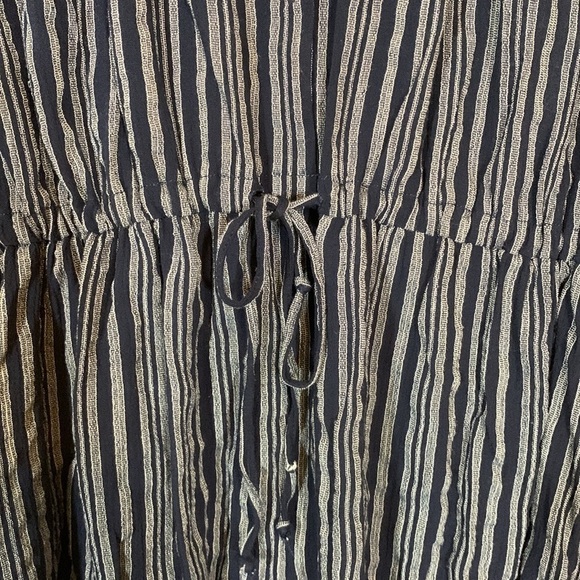 Madewell Cristy Dawn Collaboration Striped Drawstring waist Dress, M - Picture 6 of 11